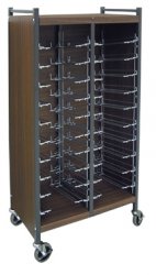 Cabinet Style Flat Storage Rack For 4\" Ringbinders 16 Capacity
