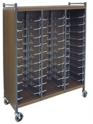 Cabinet Style Flat Storage Rack For 4\" Ringbinders 24 Capacity