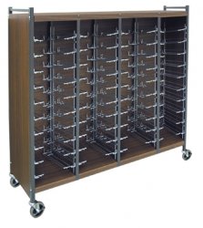 Cabinet Style Flat Storage Rack For 4\" Ringbinders 32 Capacity