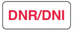 DNR/DNI (White) Alert Label